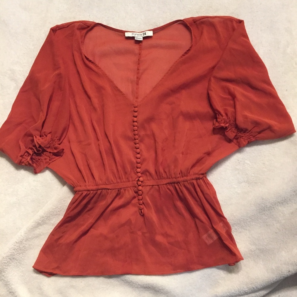 Rust peasant top